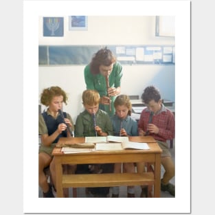 Israel, Tel Aviv. School Recorder Lesson. 1946 Posters and Art